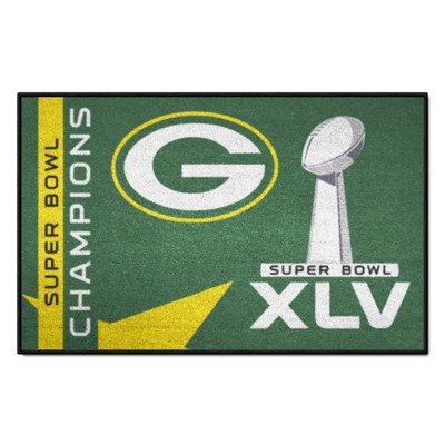 Fan Mats  LLC Green Bay Packers Starter Mat Accent Rug - 19in. x 30in., 2011 Super Bowl XLV Champions Green