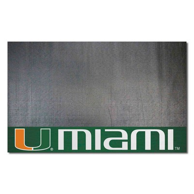 Fan Mats  LLC Miami Hurricanes Grill Mat Green