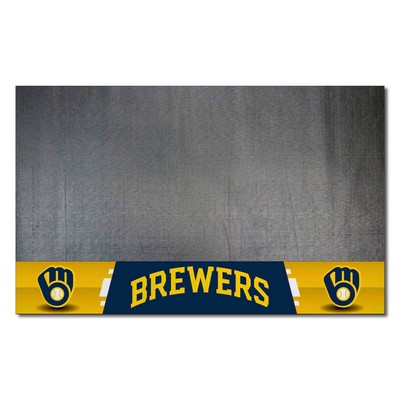 Fan Mats  LLC Milwaukee Brewers Grill Mat Yellow
