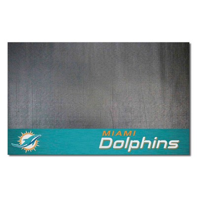 Fan Mats  LLC Miami Dolphins Grill Mat Aqua