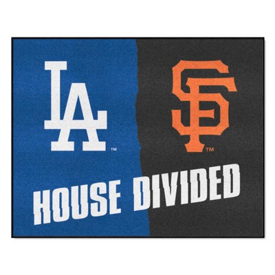 Fan Mats  LLC MLB House Divided Dodgers / Giants House Divided Mat Multi