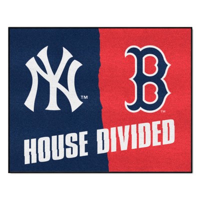 Fan Mats  LLC MLB House Divided Yankees / Red Sox House Divided Mat Multi