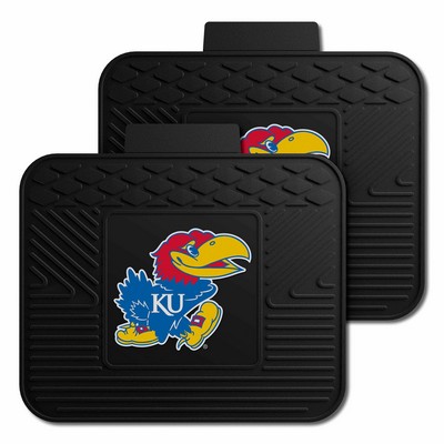 Fan Mats  LLC Kansas Jayhawks 2 Utility Mats Black