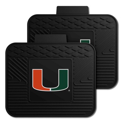 Fan Mats  LLC Miami Hurricanes 2 Utility Mats Black