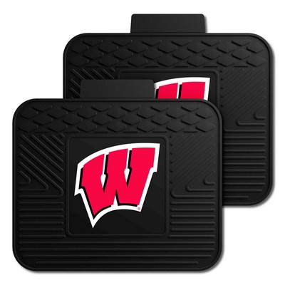 Fan Mats  LLC Wisconsin Badgers 2 Utility Mats Black