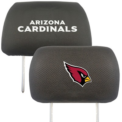 Fan Mats  LLC Arizona Cardinals Embroidered Head Rest Cover Set - 2 Pieces Black