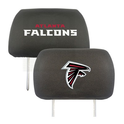 Fan Mats  LLC Atlanta Falcons Embroidered Head Rest Cover Set - 2 Pieces Black