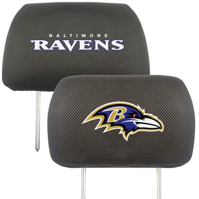 Fan Mats  LLC Baltimore Ravens Head Rest Cover Black