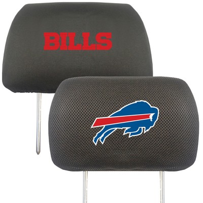 Fan Mats  LLC Buffalo Bills Embroidered Head Rest Cover Set - 2 Pieces Black