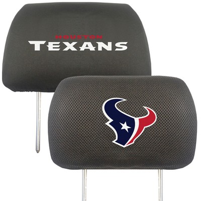 Fan Mats  LLC Houston Texans Embroidered Head Rest Cover Set - 2 Pieces Black