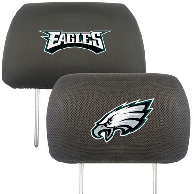 Fan Mats  LLC Philadelphia Eagles Embroidered Head Rest Cover Set - 2 Pieces Black