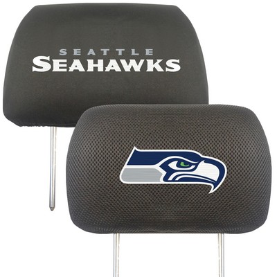 Fan Mats  LLC Seattle Seahawks Embroidered Head Rest Cover Set - 2 Pieces Black