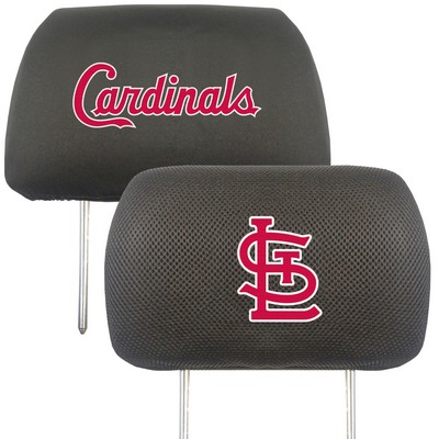 Fan Mats  LLC St. Louis Cardinals Embroidered Head Rest Cover Set - 2 Pieces Black