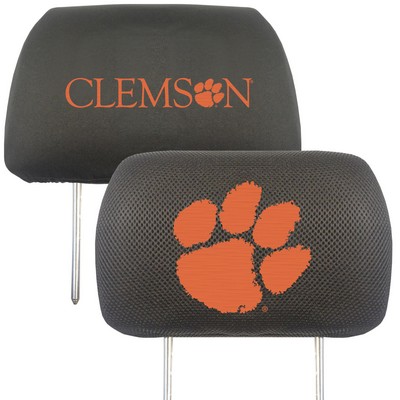 Fan Mats  LLC Clemson Tigers Head Rest Cover Black
