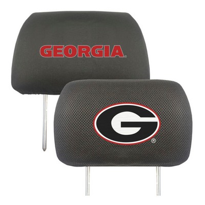 Fan Mats  LLC Georgia Bulldogs Head Rest Cover Black