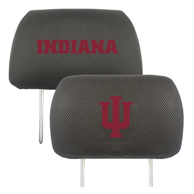 Fan Mats  LLC Indiana Hooisers Embroidered Head Rest Cover Set - 2 Pieces Black