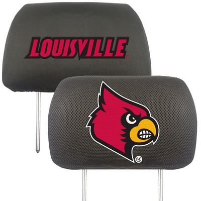 Fan Mats  LLC Louisville Cardinals Head Rest Cover Black