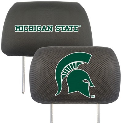 Fan Mats  LLC Michigan State Spartans Head Rest Cover Black