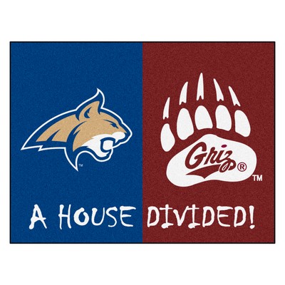 Fan Mats  LLC House Divided - Montana / Montana State House Divided House Divided Rug - 34 in. x 42.5 in. Multi