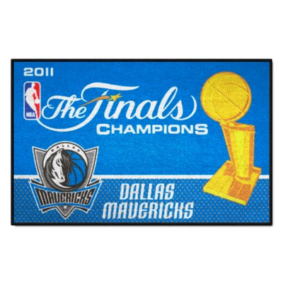Fan Mats  LLC Dallas Mavericks 2011 NBA Champions  Starter Mat Accent Rug - 19in. x 30in. Blue