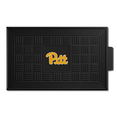 Fan Mats  LLC Pitt Panthers Medallion Door Mat Black