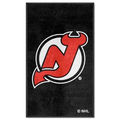 Fan Mats  LLC New Jersey Devils 3x5 Logo Mat Portrait Black