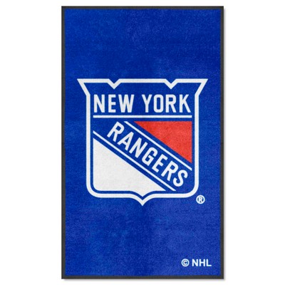 Fan Mats  LLC New York Rangers 3x5 Logo Mat Portrait Blue