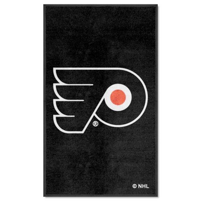 Fan Mats  LLC Philadelphia Flyers 3x5 Logo Mat Portrait Black