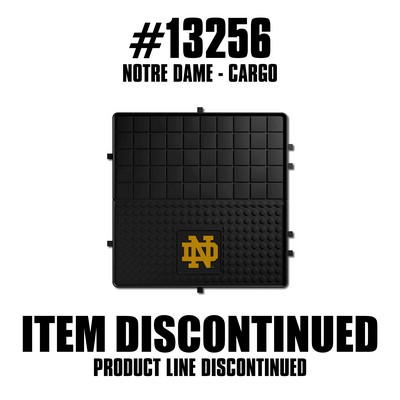 Fan Mats  LLC Notre Dame Fighting Irish Heavy Duty Vinyl Cargo Mat Black
