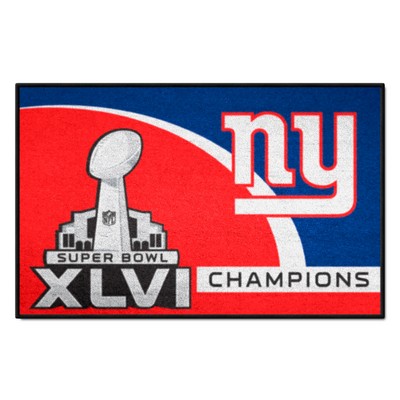 Fan Mats  LLC New York Giants Starter Mat Accent Rug - 19in. x 30in., 2012 Super Bowl XLVI Champions Red