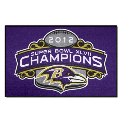 Fan Mats  LLC Baltimore Ravens 2013 Super Bowl XLVII Champions Starter Mat Accent Rug - 19in. x 30in. Purple
