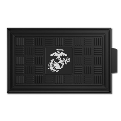 Fan Mats  LLC U.S. Marines n/a Medallion Door Mat Black