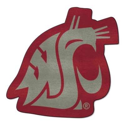 Fan Mats  LLC Washington State Cougars Mascot Mat Red