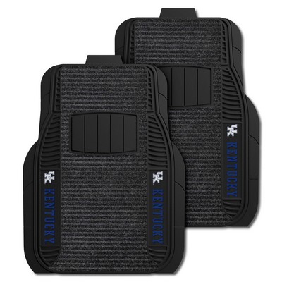 Fan Mats  LLC Kentucky Wildcats 2-pc Deluxe Car Mat Set Black