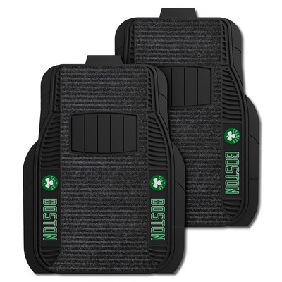 Fan Mats  LLC Boston Celtics 2-pc Deluxe Car Mat Set Black