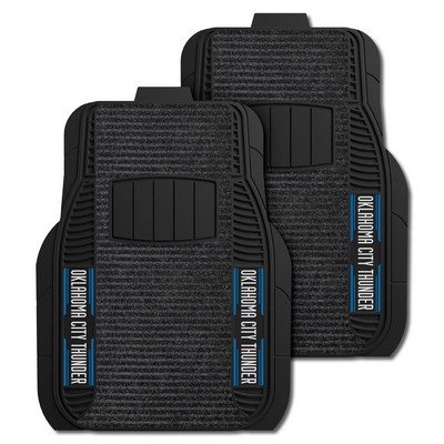 Fan Mats  LLC Oklahoma City Thunder 2-pc Deluxe Car Mat Set Black