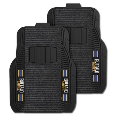 Fan Mats  LLC Buffalo Sabres 2-pc Deluxe Car Mat Set Black