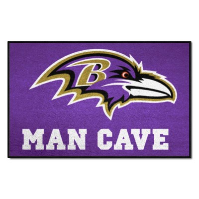 Fan Mats  LLC Baltimore Ravens Starter Mat Man Cave Purple