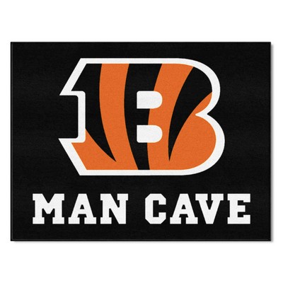 Fan Mats  LLC Cincinnati Bengals All-Star Mat Man Cave Black