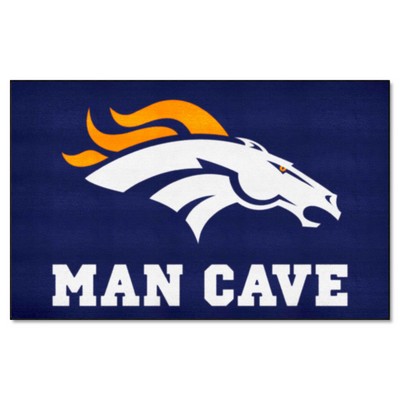 Fan Mats  LLC Denver Broncos Ulti-Mat Man Cave Navy