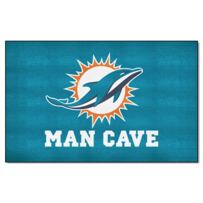 Fan Mats  LLC Miami Dolphins Ulti-Mat Man Cave Aqua