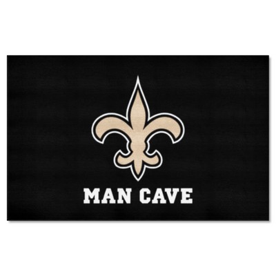 Fan Mats  LLC New Orleans Saints Ulti-Mat Man Cave Black