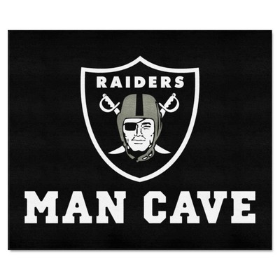 Fan Mats  LLC Las Vegas Raiders Tailgater Mat Man Cave Black