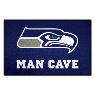 Fan Mats  LLC Seattle Seahawks Starter Mat Man Cave Blue