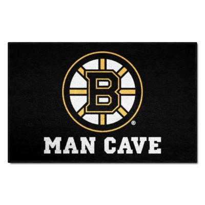 Fan Mats  LLC Boston Bruins Starter Mat Man Cave Black
