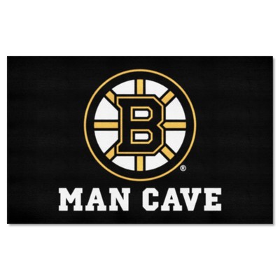 Fan Mats  LLC Boston Bruins Ulti-Mat Man Cave Black