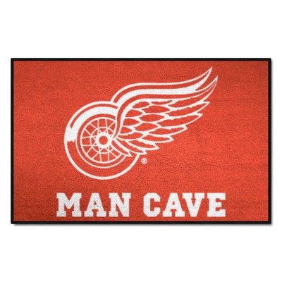 Fan Mats  LLC Detroit Red Wings Starter Mat Man Cave Red