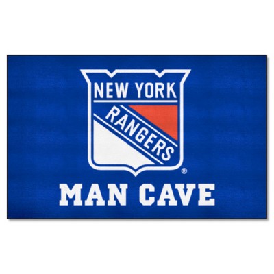 Fan Mats  LLC New York Rangers Ulti-Mat Man Cave Blue