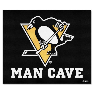 Fan Mats  LLC Pittsburgh Penguins Tailgater Mat Man Cave Black