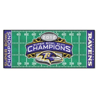 Fan Mats  LLC Baltimore Ravens Football Field Runner Green